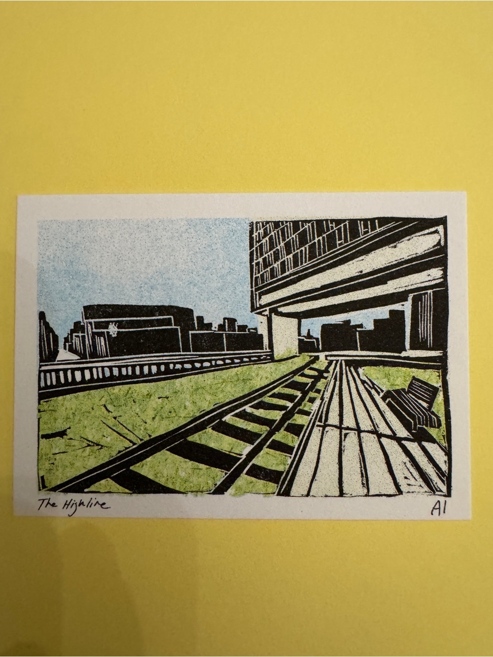 Anastasia Inciardi THE HIGHLINE MINI PRINT. From Whitney Museum, NYC.